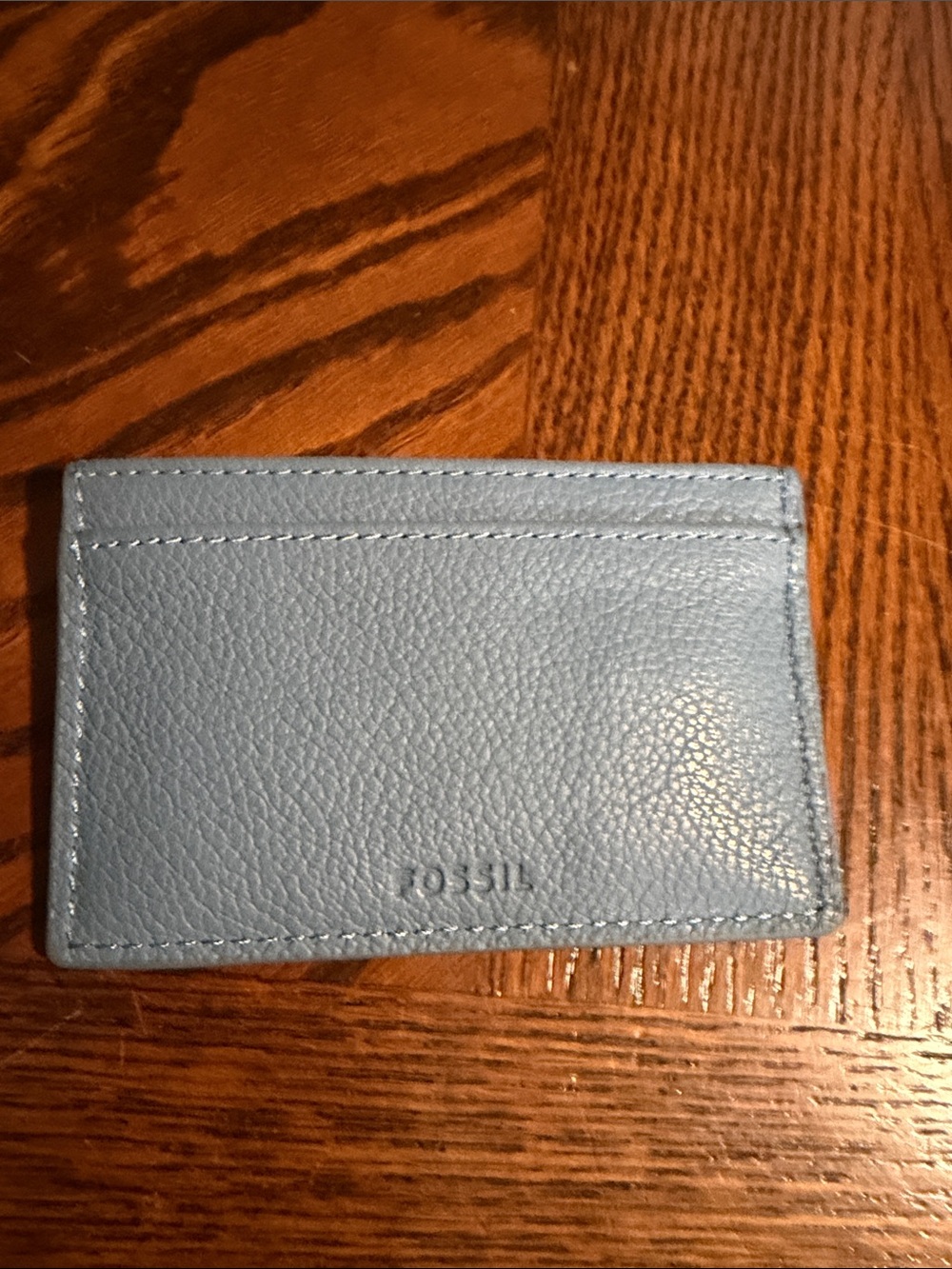 Fossil Light Blue Leather Card Sleeve - Picture 2 of 6